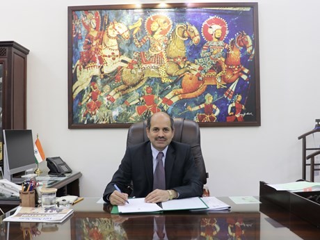 El embajador de la India en Vietnam, Sandeep Arya. (Foto: Cortesía de la Embajada de la India)