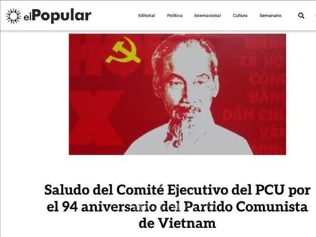 Artículo publicado en la página web El Popular (Foto: VNA)