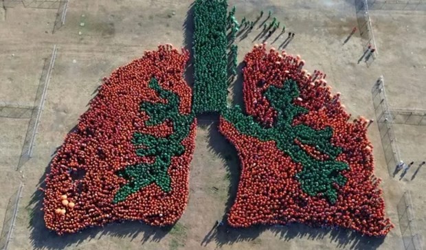 Filipinas establece récord mundial por imagen más grande del pulmón humano. (Fotografía: manilatimes.net)