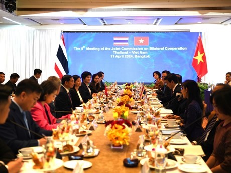 En la quinta reunión del Comité Conjunto de Cooperación Bilateral entre Vietnam y Tailandia (Fuente: VNA)