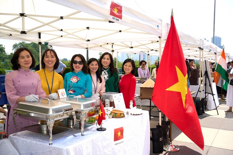 El stand de gastronomía de Vietnam en el evento. 