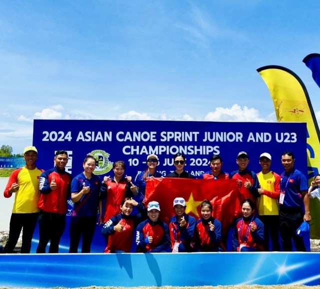 Vietnam obtiene seis medallas de oro en Campeonato Asiático Juvenil de piragüismo.