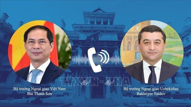 El ministro de Relaciones Exteriores de Vietnam, Bui Thanh Son, sostuvo conversaciones telefónicas con su homólogo de Uzbekistán, Bakhtiyor Saidov. (Fuente:VNA)