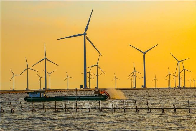 La planta de energía eólica de Bac Lieu, en la provincia de Bac Lieu (Fuente: VNA)