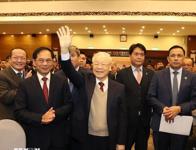 El secretario general Nguyen Phu Trong participa en la Conferencia 32ª Conferencia Diplomática de Vietnam (Fuente: VNA)