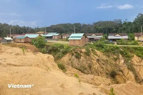 La zona más afectada por los terremotos es el distrito de Kon Plong, provincia de Kon Tum. (Fuente: Vietnam+)