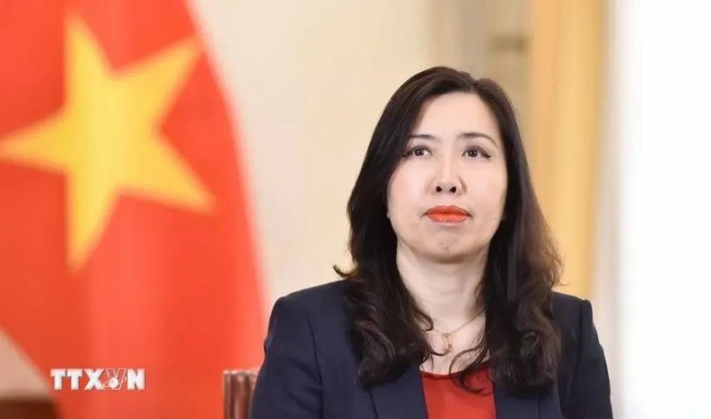 La viceministra de Relaciones Exteriores de Vietnam, Le Thi Thu Hang. (Fuente: VNA)