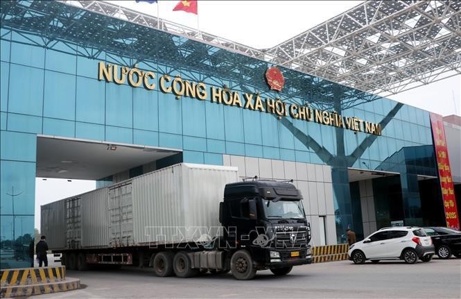 En la Puerta Fronteriza Internacional de Mong Cai, Quang Ninh. (Foto: VNA)