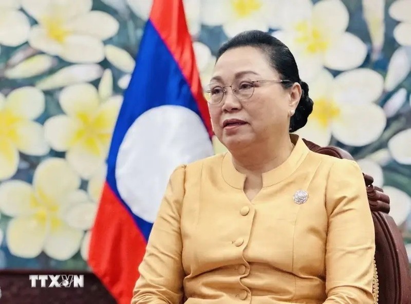 La embajadora de Laos en Vietnam, Khamphao Ernthavanh. (Fuente: VNA)