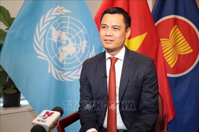 El embajador y jefe de la delegación permanente de Vietnam ante la ONU, Dang Hoang Giang. (Fuente: VNA)