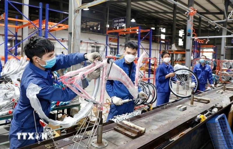 Producción de bicicletas en Vietnam (Fuente: VNA)