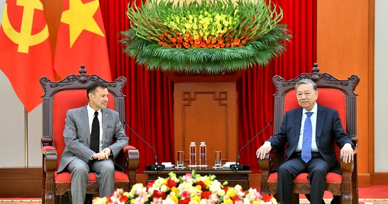 [Foto] Máximo dirigente partidista de Vietnam recibe al embajador australiano