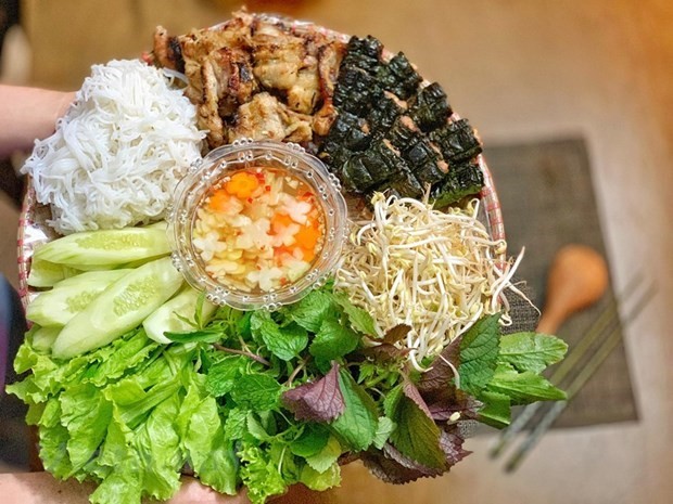 "Bun cha". (Fotografía: VNA)