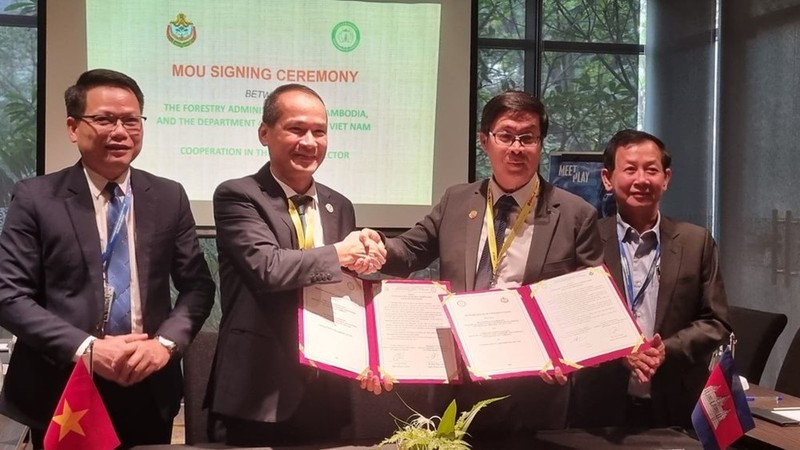 Vietnam y Camboya firman un memorando de entendimiento para la cooperación forestal en el período 2024-2029. (Fotografía: Departamento Forestal)