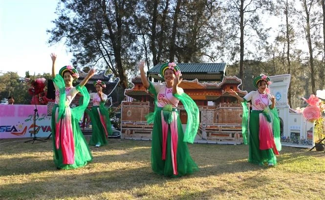 Un espectáculo artístico en el evento. (Fotografía: VNA)