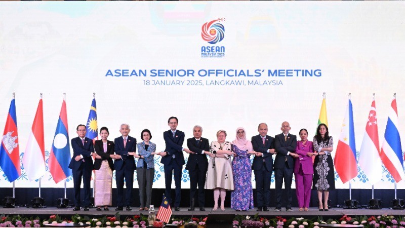 En la reunión de altos funcionarios de la Asean en preparación para la AMM. (Fotografía: Nhan Dan)