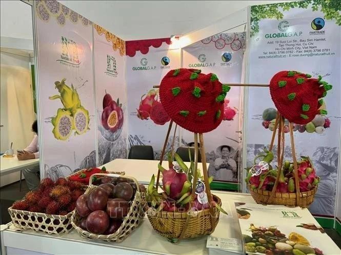 Frutas vietnamitas presentadas en Fruit Logistica 2024. (Fotografía: VNA)