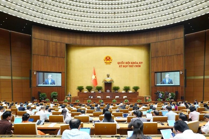 Una sesión de trabajo de la Asamblea Nacional de Vietnam. (Fotografía: quochoi.vn)