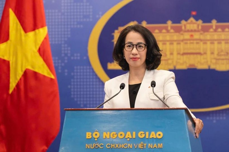 La portavoz del Ministerio de Relaciones Exteriores de Vietnam, Pham Thu Hang. (Fotografía: VNA)