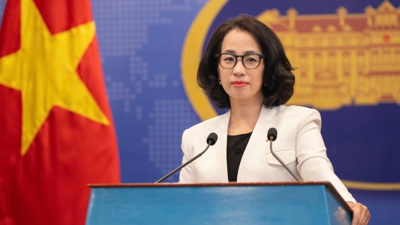 La portavoz del Ministerio de Relaciones Exteriores de Vietnam, Pham Thu Hang. (Fotografía: VNA)