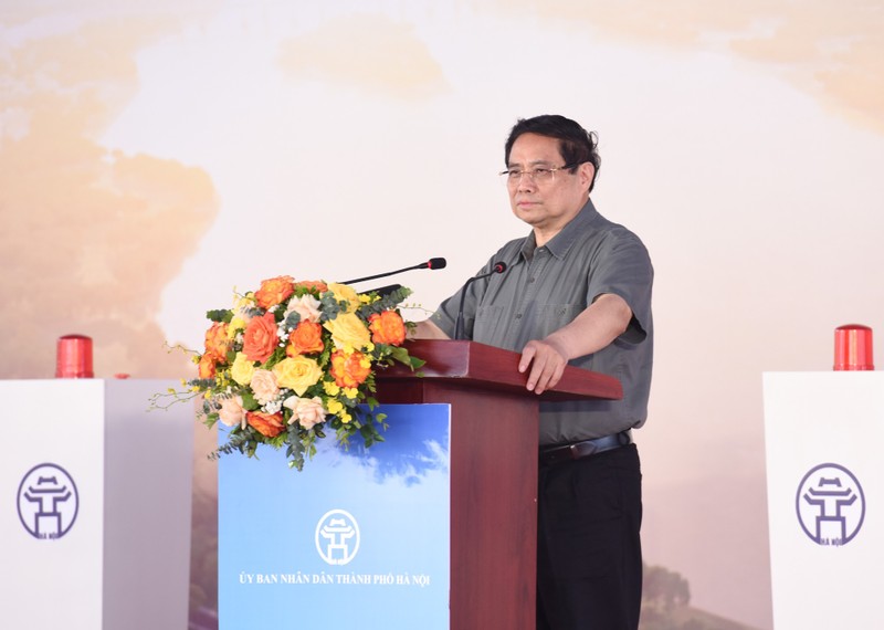 El primer ministro de Vietnam, Pham Minh Chinh, interviene en la ceremonia. (Fotografía: Nhan Dan)