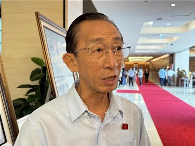 Tran Hoang Ngan, de la delegación parlamentaria de Ciudad Ho Chi Minh, en la entrevista. (Fotografía: VNA)