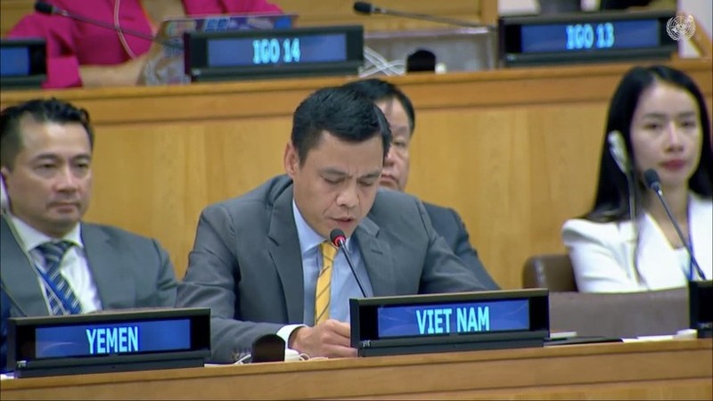 El embajador Dang Hoang Giang, jefe de la misión permanente de Vietnam en las Naciones Unidas. (Fotografía: VNA)