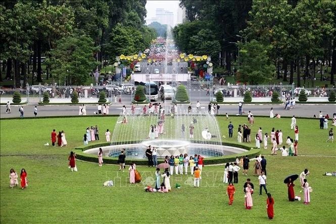 Durante las festividades de Año Nuevo 2025, Ciudad Ho Chi Minh recibe 750 mil visitantes (Foto: VNA)