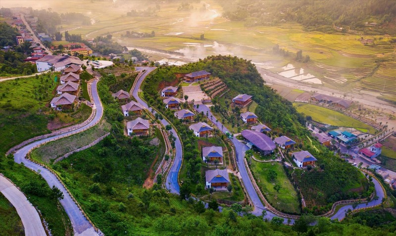 La zona de turismo relajado Le - Chapa en la comuna de Tu Le, distrito de Van Chan. (Foto: VNA)