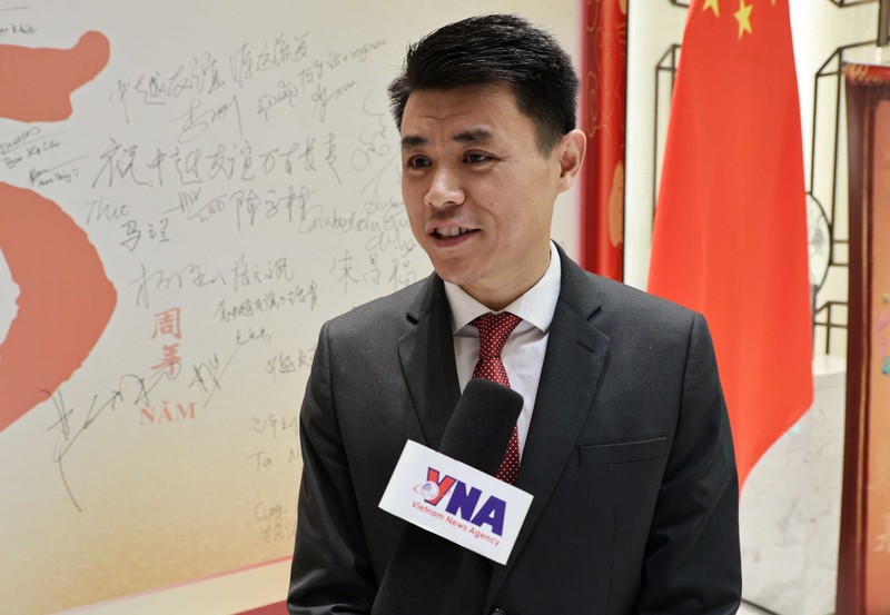 El jefe del Departamento de la redacción de vietnamita de la estación central de radio y televisión de China, Wei Wei (Foto: VNA)