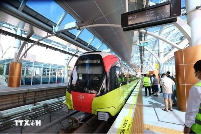 El ferrocarril urbano de la estación Nhon - Hanói (Foto: VNA)