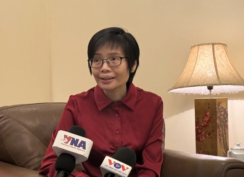 Ton Thi Ngoc Huong, jefa de la misión vietnamita ante la Asean. (Foto: VOV)