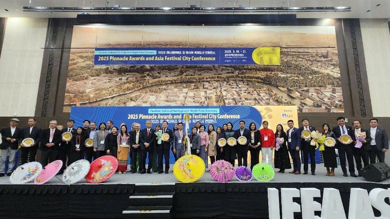 La ceremonia de entrega de premios de Festivales de Asia 2025 en Corea del Sur.