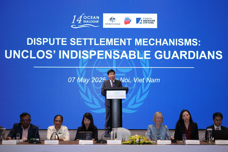 El viceministro de Relaciones Exteriores, Nguyen Manh Cuong, habla en el evento (Foto: VNA)