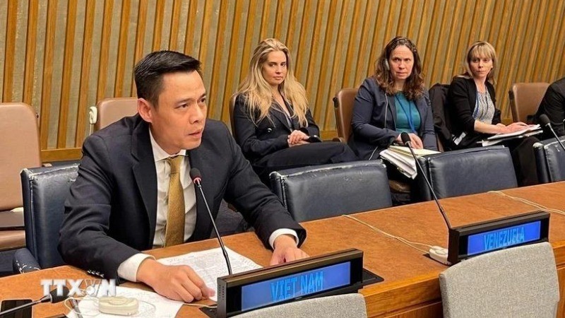 El embajador Dang Hoang Giang, jefe de la Misión Permanente de Vietnam ante la ONU. (Foto: VNA)