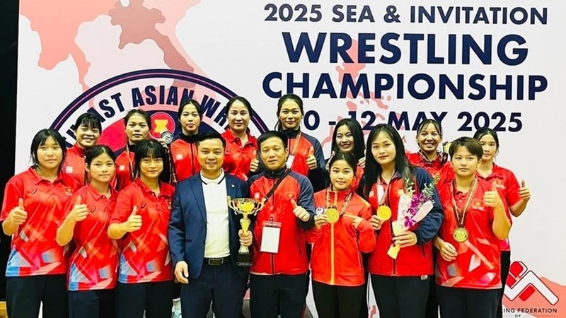 El equipo de lucha libre vietnamita.