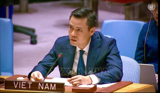 El embajador Dang Hoang Giang, jefe de la misión permanente de Vietnam ante la Organización de las Naciones Unidas (Foto: VNA)