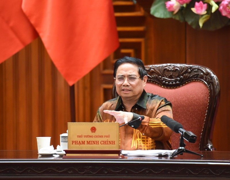 El primer ministro Pham Minh Chinh habla en el evento (Foto: Nhan Dan)