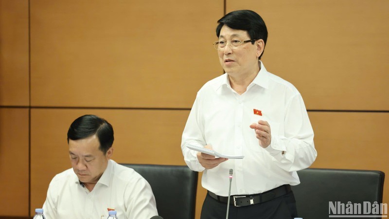 El presidente de Vietnam, Luong Cuong, habla en el evento. (Foto: Nhan Dan)