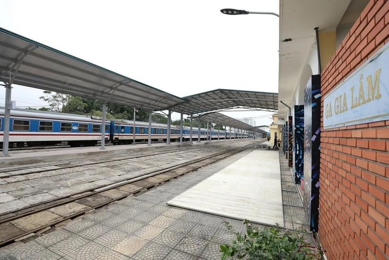 la estación de Gia Lam en Hanói (Foto: VNA)