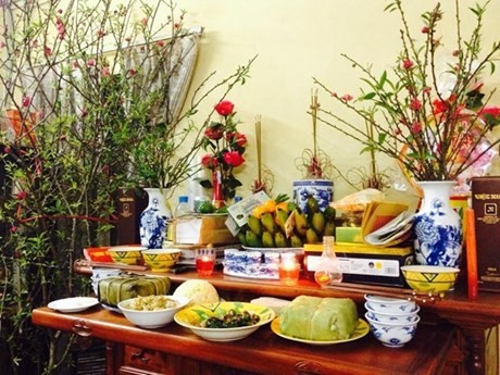 Altar de los ancestros en la cultura vietnamita. (Fotografía: VNA)