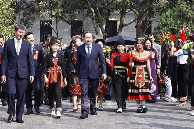 El presidente de la Asamblea Nacional de Vietnam, Tran Thanh Man, asiste al evento. (Foto: VNA)