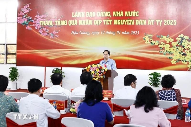 El presidente de la ANV, Tran Thanh Man, habla en la actividad. (Foto: VNA)