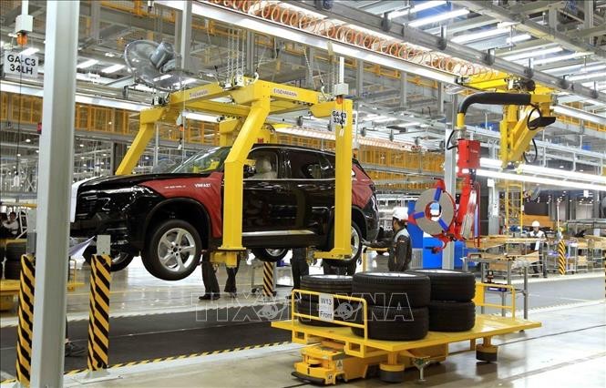 Una fábrica de automóviles de VinFast en la ciudad de Hai Phong (Fuente: BNEWS)