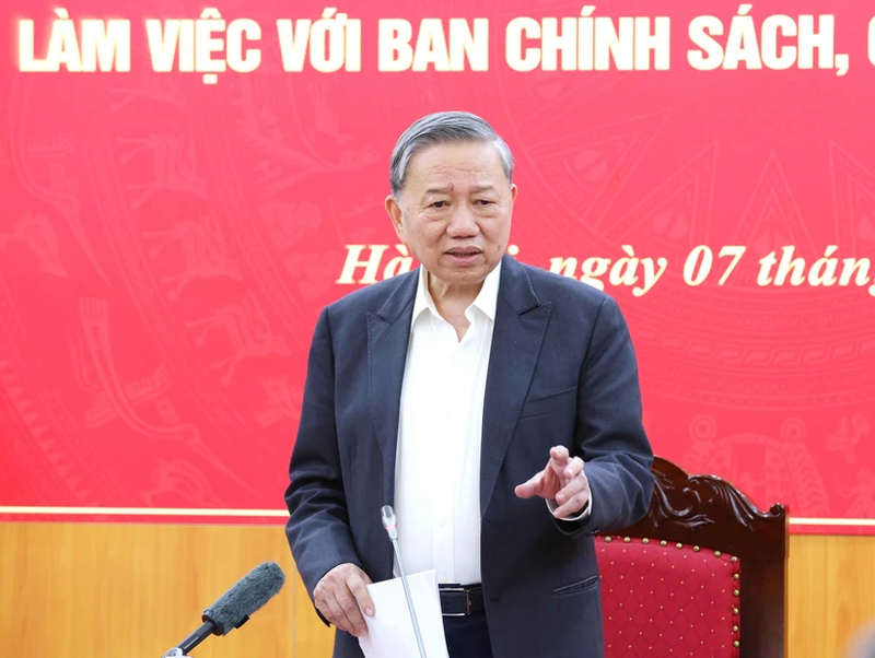 El secretario general del Partido Comunista de Vietnam (PCV), To Lam. (Foto: VNA)