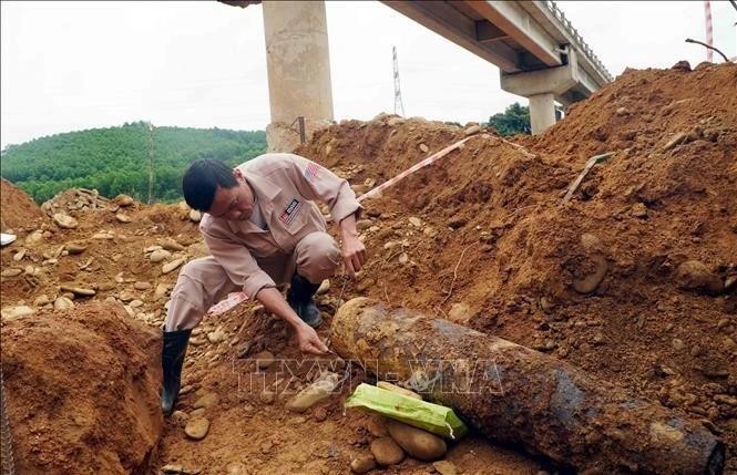 Detectan bomba de 118 kg en provincia vietnamita de Quang Binh. (Foto: VNA)