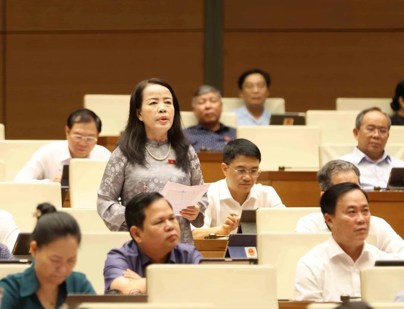En una sesión de la Asamblea Nacional de Vietnam. (Foto: VNA)