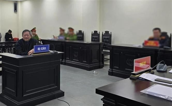 Tran Dinh Trien en un juicio. (Foto: VNA)