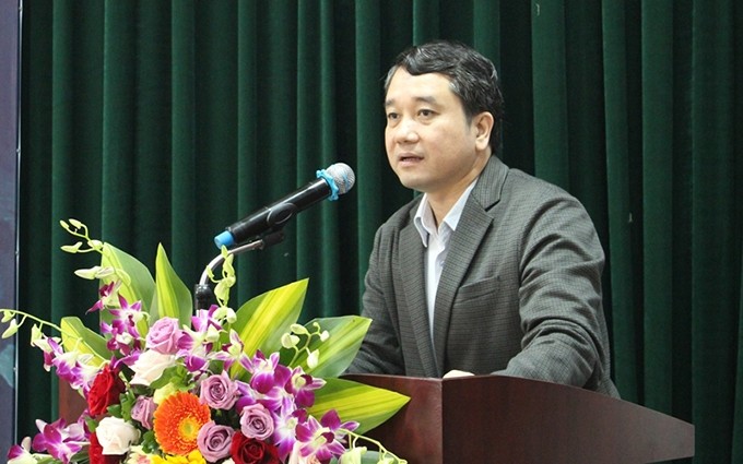 Dao Ngoc Chien habla en el evento. (Fotografía: Nhan Dan)