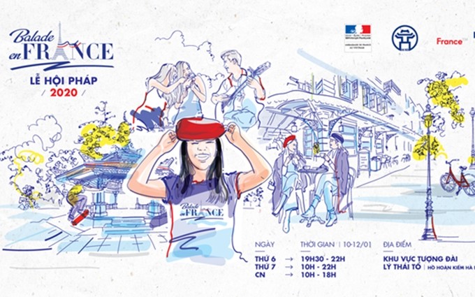 ‘Balade en France’, la mayor fiesta de la gastronomía de Francia en Vietnam (Fotografía: VNA)